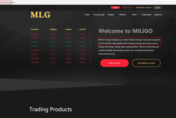 MILIGO外汇平台官网截图