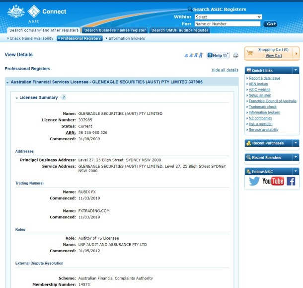 MILIGO外汇平台监管查询结果2
